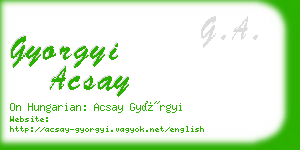 gyorgyi acsay business card